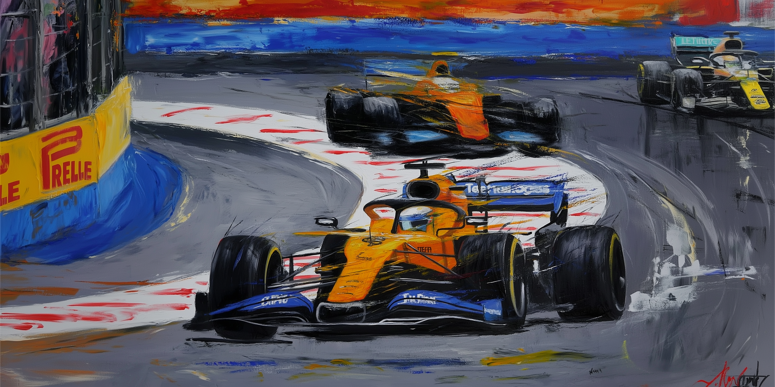 Papaya Curve | Oil on Canvas | Private Collection, extended with Midjourney